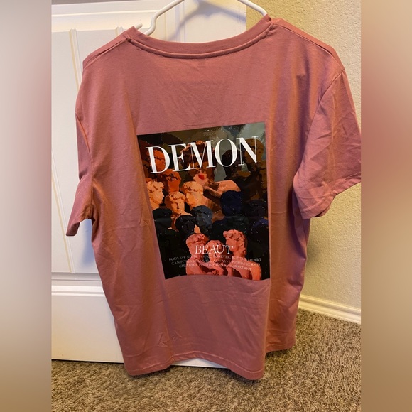 Shein Pink Demon T Shirt. Size L. New Never Worn - Picture 2 of 2